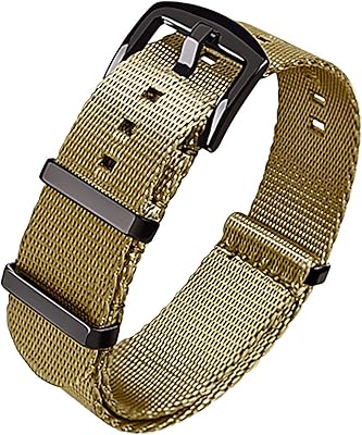 Military watch bracelet in ballistic nylon with robust clasp 18 mm, 20 mm, 22 mm, superior quality nylon watch bracelet for men and women, nylon.. Everything you want, delivered fast — DIAYTAR Nigeria does it better.
