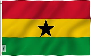 Only Fly Breeze National Flag of Ghana 3 x 5 feet - Bright colors, resistant to discoloration and UV - Fabric and double sewing header - Ghana national flags in polyester with 3 x 5 feet copper eyelets.. DIAYTAR NIGERIA: Where every purchase is affordable and delivery is always within a week.