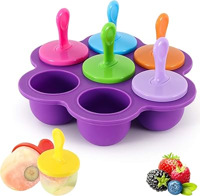Silicone ice cream mussels, ice cream mold with 7 colored sticks, mini ice molds for the family of ice cream at home, purple.. Browse endless categories on DIAYTAR Nigeria — your items delivered in just days.