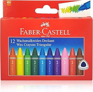 Fiber-Castell wax pencils with triangular tips, 12 pens, 90 mm.. DIAYTAR NIGERIA delivers more than products - we deliver affordable solutions within the week.