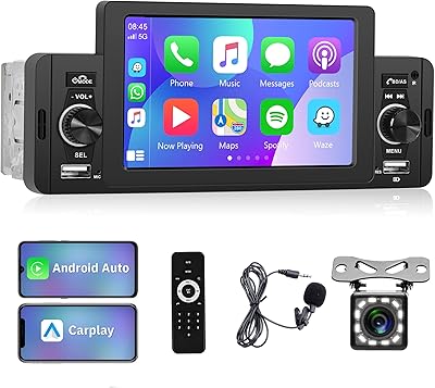Apple carplay 1 DIN Stereo Stereo Stereo Autradio 1 DIN, Remodel 5 inch 1 DIN Radio with Bluetooth FM Radio Mirror Link Android Recoil Camera.. Shop with purpose at DIAYTAR NIGERIA, where diverse selection meets budget-friendly nationwide delivery.