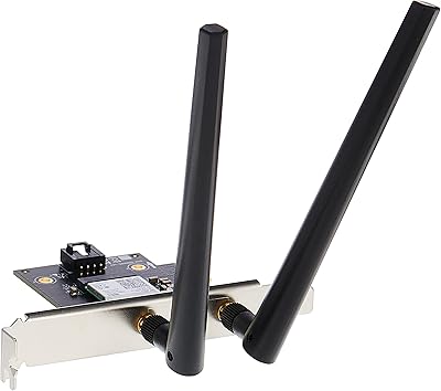 ASUS Wi-Fi 6 adapter (802.11AX) PCE-AX3000 with 2 external antennas supporting 160 MHz for total data speed up to 3,000 Mbps, Bluetooth 5.0, WPA3, OFDMA and MU-MIMO network safety-Black.. Experience the joy of convenient shopping with DIAYTAR NIGERIA's vast selection and quick delivery service.
