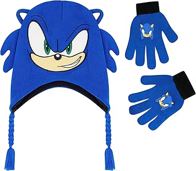 Peruvian acrylic baseball cap with pompom and matching gloves Neo movie sega the hedgehog, blue, one size.. Shop electronics, clothes, and everything in between on DIAYTAR Nigeria.