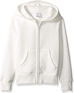Hooded sweatshirt zipped in fleece for Amazon Essentials, white, large girls.. Enjoy deals you can’t resist and delivery you can trust — DIAYTAR Nigeria.