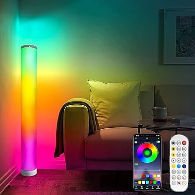 Modern RGB Floor Lamp with color change with music synchronization with App remote control, 16 million RGB lampposts with variable intensity change, more than 200 stage modes for bedroom/lounge.. Your complete shopping solution, DIAYTAR NIGERIA delivers variety and value within the week.