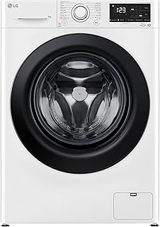 Lg washing machine, 9 kg, larger capacity, dd ai technology, steam, thinq, 1400