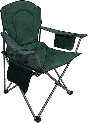 Joyway portable folding campsite with insulated bag, cup holder, robust transport bag, padded armrests, supports up to 350 lb (green).. Discover the convenience of DIAYTAR NIGERIA's vast product range delivered affordably in 5-8 days.