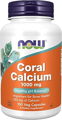 Mineral supplement NOW, CORAIL CALCIUM 1000 mg, bone health*, healthy pH balance*, 100 vegetarian capsules.. Shop smart with DIAYTAR NIGERIA, offering a vast product range delivered to your doorstep within a week.