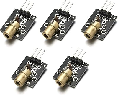 DevMo 5 Pieces 5V sensor module compatible with R-Duino AVR Pic Ky-008 with wavelength 650nm.. DIAYTAR NIGERIA: Your gateway to affordable products delivered reliably across Nigeria.