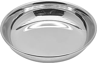 RAJ steel side plate, 14 cm, silver, RHP05.5, 1 room.. Experience satisfaction guaranteed with DIAYTAR NIGERIA's comprehensive platform and quick delivery.