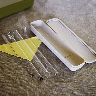 Zongo 6 pieces in transparent glass drawing bear sleeve straw jigs passepoil ecological multicolored straws gift set for hot and cold drinks #1.. DIAYTAR NIGERIA: Your trusted partner for affordable online shopping with reliable delivery timeframes.