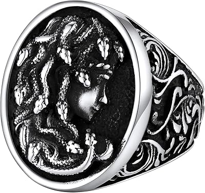 Coweard Conds of Faith, Méduse Gorgone Serpent Ring of Greek mythology, Stainless steel jellyfish rings for men and women, customizable, Delicate packaging.. DIAYTAR NIGERIA: The marketplace that brings affordable products to every Nigerian home in under 8 days.