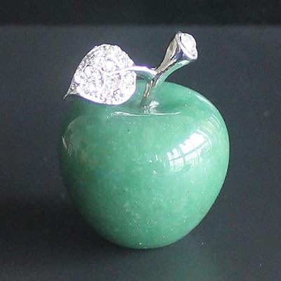 Apple decor in crystal of precious stones mixed 30 mm (green adventurine).. Navigate through thousands of products at pocket-friendly prices with DIAYTAR NIGERIA's easy-to-use platform.