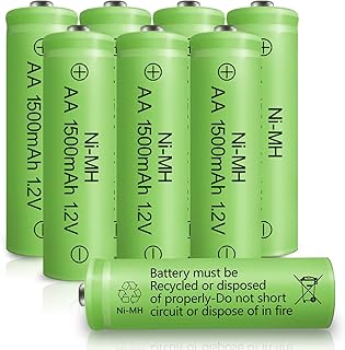 Rechargeable battery NIMH 1.2 V double AA 1500 mAh, pack of 8 for solar lantern, keyboard and mouse.. Experience budget-friendly shopping at DIAYTAR NIGERIA, Nigeria's premier online marketplace with quick delivery.
