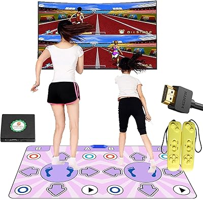 Dance carpet for TV with HDMI interface, double wireless non -slip dance mat with English manual, dance toy for boys and girls from 6 to 13 years old, integrated game mat for classic arcade games.. Your complete shopping solution, DIAYTAR NIGERIA offers extensive choice with competitive prices and delivery.