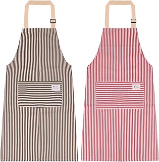 Bokham kitchen apron, apron with pockets, adjustable apron with 2 kitchen pockets, adjustable kitchen apron, soft chef apron, brown/red.. DIAYTAR Nigeria — the online store where variety meets value.