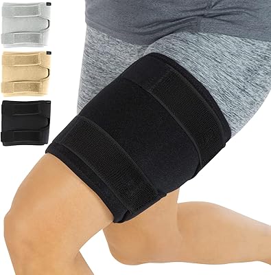 FAV Faz hip orthosis, four -band adjustable compression support sleeve for muscle sprains of quadriceps, tendonitis, strength training, cellulite, recovery of sports injuries, black.. DIAYTAR NIGERIA: Where every search yields affordable results delivered promptly to your door.