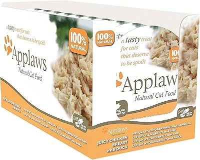 Applaws Natural food for cats with chicken and duck 60 g (package of 10).. DIAYTAR NIGERIA: Where shopping dreams come true with budget-friendly prices and nationwide shipping.