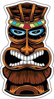 Wickedgoodz Hawaiian Totem Vinyl Totem of Polynesian Beach Bumper for Computers.. DIAYTAR NIGERIA provides endless shopping possibilities with affordable prices and prompt delivery service.