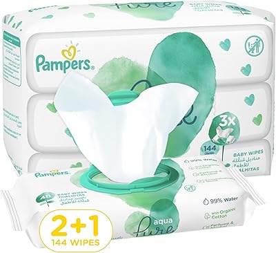 Aqua pure aqua baby wipes, 99 % pure water composed, 144 pampers wipes.. Nigeria's most diverse e-commerce platform delivers quality and affordability to your doorstep in 5-8 days.