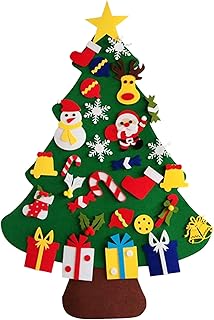 Womhooob Christmas tree in DIY felt for children with countdown calendar, wall decoration and door with detachable ornaments and Christmas gifts to hang (Christmas tree in felt (single color).. DIAYTAR NIGERIA: Revolutionizing accessibility to quality products at budget-friendly prices across Nigeria.
