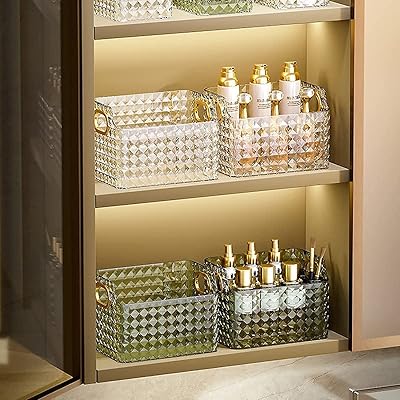 Kleen office cosmetics storage box, cosmetics storage basket for dressing table, large desk organizer for skin care and snacks (size L, transparent package of 2).. Shop across categories at DIAYTAR NIGERIA and enjoy budget-friendly nationwide shipping in 5-8 days.