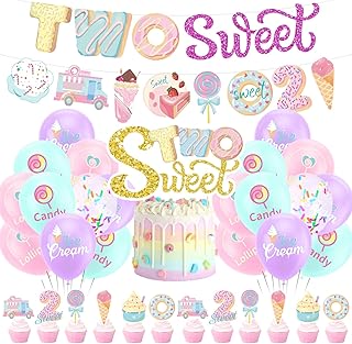 Set of 2 birthday party decorations including a sweet donut banner.. DIAYTAR NIGERIA: Where shopping is affordable, selection is vast, and delivery is always reliable.