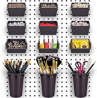 The White Shop Top Bolves In Perforated Panels With Hooks and Boucles, Assortment of hooks storage accessories, tool storage set for DIY Garage Workshop.. DIAYTAR NIGERIA makes every purchase count with our affordable prices and reliable 5-8 day shipping.