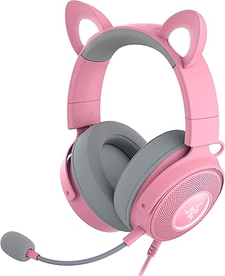 RVB RVB Helmet Razer Kraken Kitty V2 Pro: Interchangeable ears (Kitty, Bear, Bunny) - Reactive Stream lighting - Removable HyperClear Cardioid - 50 mm pilots - Surround 7.1 - Rose Quartz.. DIAYTAR NIGERIA: Your partner in affordable online retail with reliable delivery across the nation.