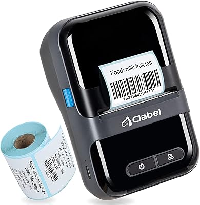 KLABEL 220B portable codes-bar printer, wireless thermal mini-printer for jewelry, clothing, barcodes, iOS compatible for retail, QR codes and small businesses.. Shop with ease at DIAYTAR NIGERIA and enjoy our extensive product range delivered at affordable rates.