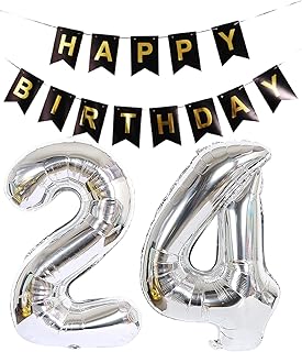 24th anniversary Ball Silver Decoration 24 Years Balloon Géant Aluminum Birthday Birthday.. Affordable choices, delivered fast — that's the DIAYTAR Nigeria promise.