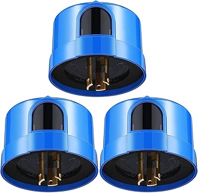 3 parts photoelectric cell sensor with twist locking switch photo cell switch Automatic steps/stop light control sensor from twilight at dawn for exterior lights 120v ~ 277v, blue.. DIAYTAR NIGERIA redefines convenience with our vast product selection and swift nationwide delivery.