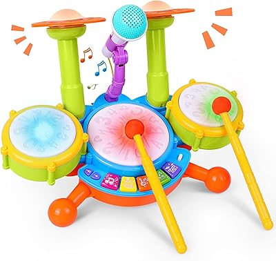 Syosi sets of children's battery for toddlers from 1 to 3 years old, electric music instruments, toys for toddlers, baby battery set, musical instruments with toy microphone and 2 battery baguettes, girls for 1, 2 and 3 years old, gifts and boy.. DIAYTAR NIGERIA: Where thousands of products meet affordable prices and reliable 5-8 day delivery.