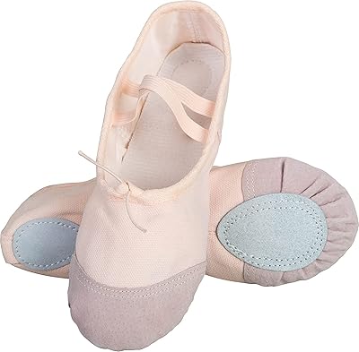 Jafest girls dance shoes, canvas dance shoes with split sole for women and small children (size 26, leather head, light pink).. Your digital shopping companion, DIAYTAR NIGERIA offers exceptional value with delivery in less than 8 days.