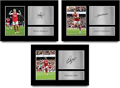 HWC Trading A4 Saka, Odegaard and Martinelli Set of 3 Signature printed gifts for fans and football supporters - Size A4.. Discover shopping made effortless with DIAYTAR NIGERIA's comprehensive platform and quick shipping.