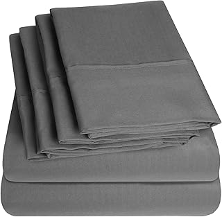 Double bed sheets - 4 Pieces Supreme Collection 1500 sheets in soft microfiber and deep pocket - 1 additional pillowcase, excellent value for money, double, gray.. Why shop anywhere else? DIAYTAR Nigeria has it all, at prices you’ll love.