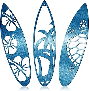 Summer wall decor in 3 -room metal surf board, Tiki Bar beach panels, tropical surfboard, tropical palm panel for exterior wall and door (blue).. DIAYTAR NIGERIA transforms dreams into deliveries with our affordable prices and 5-8 day shipping.