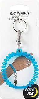 Night Easy keychain with elastic bracelet and S-shaped clasp, blue.. Shop the future with DIAYTAR NIGERIA - thousands of products, unbeatable prices, delivery within a week.