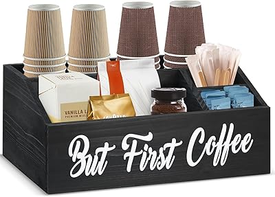 Wooden coffee bar coffee station organizer organizer.. DIAYTAR NIGERIA: Making quality products accessible to all Nigerians at affordable prices.