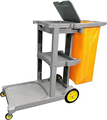 Amber Home Cleaning Cleaning Cleaning Commercial with cover and removable plastic vinyl bag 3 supports for cleaning restaurants, hotels, shops, industries and hotels, gray.. Your complete e-commerce destination, DIAYTAR NIGERIA combines variety with budget-friendly nationwide shipping.