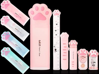 Set of 6 pieces of cute stationery in the shape of chat claws including a kit.. DIAYTAR NIGERIA: Where affordability meets variety, with thousands of products delivered in less than 8 days.