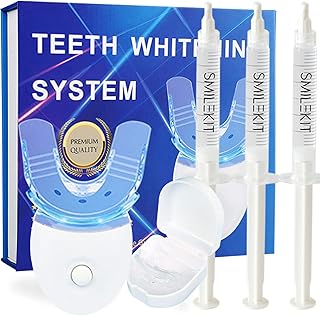 Kit of whitening of teeth with accelerator of LED light at home, with new gel of whitening of teeth with carbamide peroxide (3) 5 ml, helps to effectively eliminate all kinds of spots.. Experience shopping freedom with DIAYTAR NIGERIA's vast selection and dependable nationwide shipping.