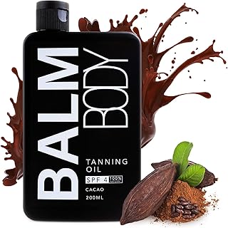 Body oil balm for the body - SPF 4 sunbathing lotion with natural carrot extract, vitamin A, C, E - Vegetable formula for all skin types - Hydrating and hydrating body for women and men - 200 ml, cocoa fragrance.. DIAYTAR NIGERIA: Where shopping dreams come true with budget-friendly prices and nationwide shipping.