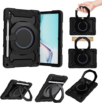 LBJ Compatible with the Matepad 11-inch 2021 children's case, 360 ° rotary handle, 3-in unmissable shell, case for anti-fall tablet for Matepad 11 (Black).. DIAYTAR Nigeria: Your one-stop online shop with unbeatable prices and nationwide delivery in under 8 days.