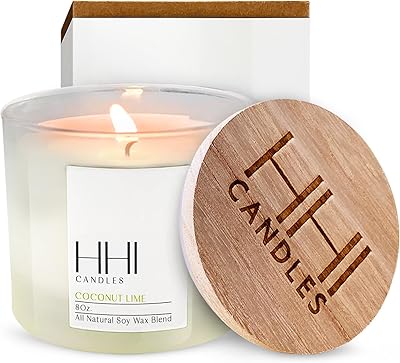 Fully natural scented soybean candle | Lemon coconut | Coconut, lemon and sugar mixture mixture | Large unique wick candle of 8 oz | long combustion duration | Includes a bamboo cover and a gift box | Hhi candles.. Discover the perfect balance of selection and value with DIAYTAR NIGERIA's nationwide delivery service.