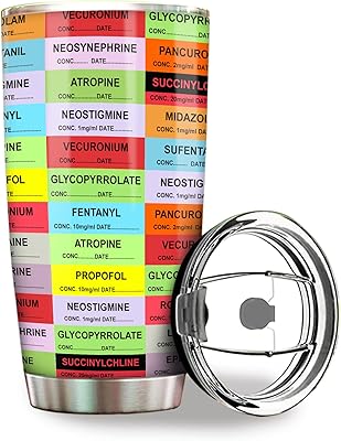 Medroc anesthesia cup in stainless steel 20 oz, medication label Gift for Christmas birthday, nurse gift for doctor assistant crna pacu er icu nurse anesthesiologist surgeon anesthesiologist Tumbler Wrap.. Your e-commerce hub for everything — DIAYTAR Nigeria has you covered.