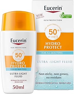 EUCERIN SUN HYDRO PROTECT Ultra-light fluid, UVB UVB sun protection, for all skin types, SPF50+, 50 ml.. Shop like never before with DIAYTAR NIGERIA's comprehensive marketplace and budget-friendly shipping.