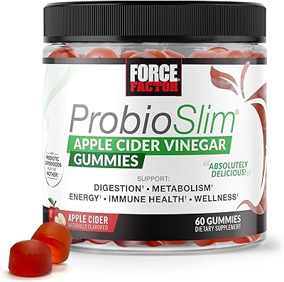 Force Factor PROBIOSLIM Organic apple cider vinegar to chew, probiotics and prebiotic lactospores to support digestion, metabolism and immune health, white, 60 units.. Experience shopping freedom with DIAYTAR NIGERIA's vast selection and dependable nationwide shipping.