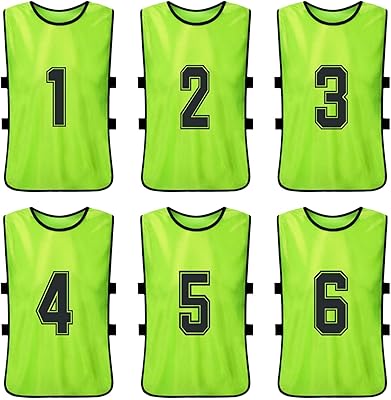 6 pieces football jerseys for adults football jersey with fast drying for young people, numbered training bibs of the football team.. DIAYTAR NIGERIA brings the market to your screen with thousands of affordable products delivered to your door.