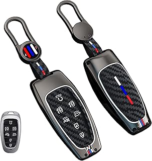 Iyoya Hyundai carbon fiber carbon keychain cover with keychain for intelligent key accessories Hyundai sonata fe tucson (for Hyundai A7).. Get the deals you love and the delivery speed you need at DIAYTAR Nigeria.